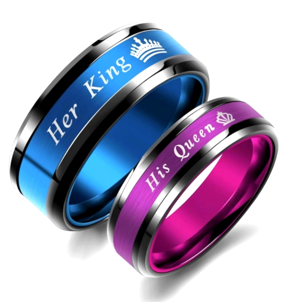Couple Wedding Set Matching King & Queen Rings Engagement/Wedding Band